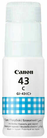 Чернила CANON (GI-43C) для СНПЧ Pixma G540 / G640, голубые, 8000 стр., оригинальные, 4672C001