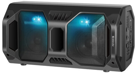 Колонка портативная DEFENDER Rage, 2.0, 50 Вт, Bluetooth, FM-тюнер, microSD, чёрная, 65109