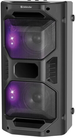 Колонка портативная DEFENDER Rage, 2.0, 50 Вт, Bluetooth, FM-тюнер, microSD, чёрная, 65109