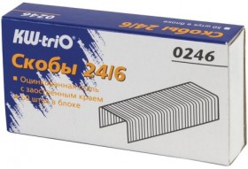 Скобы для степлера №24/6, 1000 штук, KW-trio, до 30 листов, 0246, -0246