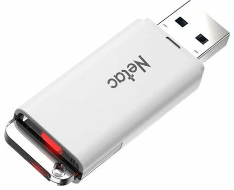Флеш-диск 8 GB NETAC U185, USB 2.0, белый, NT03U185N-008G-20WH