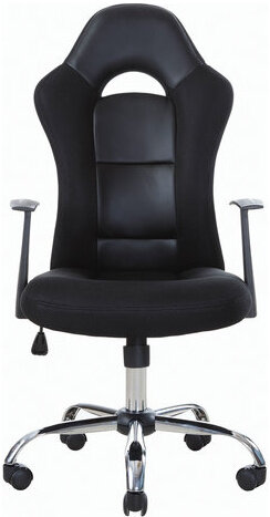 Кресло компьютерное BRABIX "Fusion EX-560", экокожа/ткань, хром, черное, 531581