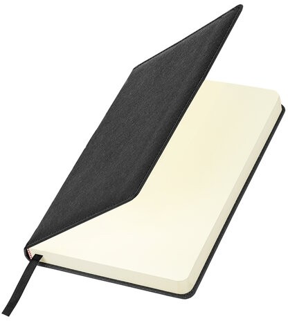 Ежедневник недатированный А5 138х213 мм, BRAUBERG "Base", под кожу, 160 л., черный, 116255