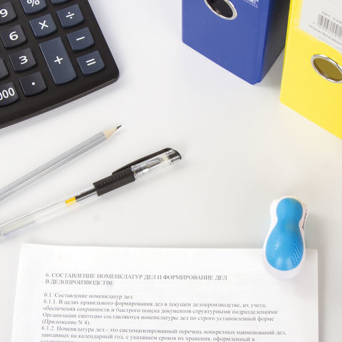 Степлер №24/6, 26/6 МИНИ BRAUBERG "JET", до 15 листов, эргономичный, бело-голубой, 227758