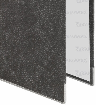 Папка-регистратор BRAUBERG, усиленный корешок, мраморное покрытие, 80 мм, с уголком, синяя, 228028