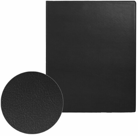 Папка на 2 кольцах BRAUBERG, картон/ПВХ, 75 мм, черная, до 500 листов (удвоенный срок службы), 228389