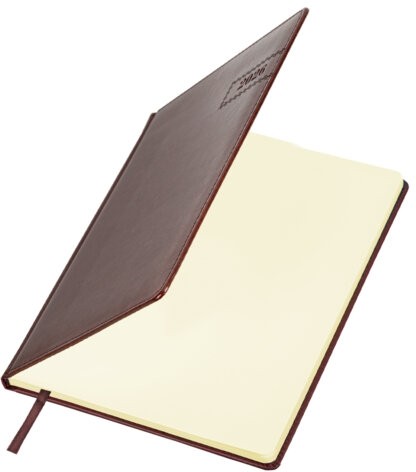 Еженедельник датированный 2026, БОЛЬШОЙ ФОРМАТ 210х297 мм, А4, BRAUBERG "Imperial", под кожу, коричневый, 117156