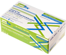 Пакет комбинированный самоклеящийся 90х165 мм EUROTYPE 200 шт., для ПАРОВОЙ/ГАЗОВОЙ стерилизации