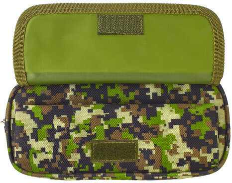 Пенал BRAUBERG для мальчиков, 1 отделение, органайзер, мягкий, "Military", зеленый, 21х5х9 см, 228990