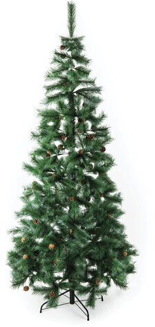 Ель новогодняя искусственная "Velvet Pinewood" 240 см, с инеем и шишками, ПВХ, ЗОЛОТАЯ СКАЗКА, 591706