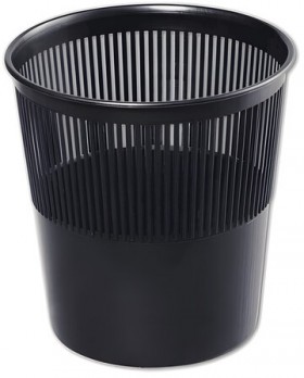Корзина для бумаг, 9 л, сетчатая, черная, КР21
