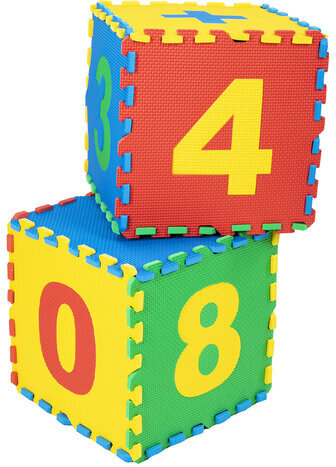 Коврик-пазл напольный 1,5х0,9 м, мягкий, "Учим цифры", 15 частей 30х30 см, толщина 1 см, ЮНЛАНДИЯ, 664659