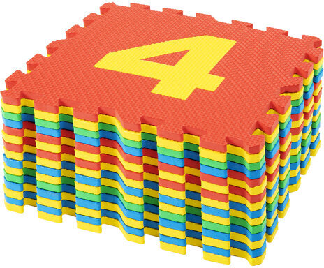 Коврик-пазл напольный 1,5х0,9 м, мягкий, "Учим цифры", 15 частей 30х30 см, толщина 1 см, ЮНЛАНДИЯ, 664659