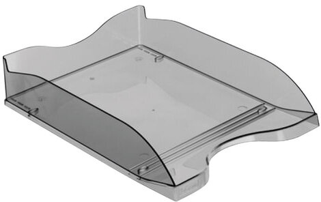 Лоток горизонтальный для бумаг "Люкс", А4 (350х255х70 мм), тонированный серый, ЛТ62