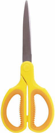 Ножницы BRAUBERG "Original", 155 мм, оранжево-желтые, ребристые резиновые вставки, 236450