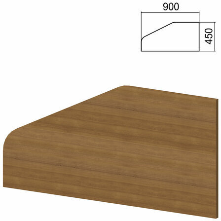 Экран-перегородка к столам "Арго" шириной 900 мм, орех (КОМПЛЕКТ С ФУРНИТУРОЙ)