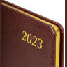 Еженедельник датированный 2023 А5 145х215 мм BRAUBERG "Iguana", коричневый, 113948