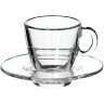 Набор кофейный на 6 персон (6 чашек объемом 72 мл, 6 блюдец), стекло, "Aqua", PASABAHCE, 95756