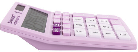 Калькулятор настольный BRAUBERG ULTRA PASTEL-08-PR, КОМПАКТНЫЙ (154x115 мм), 8 разрядов, двойное питание, СИРЕНЕВЫЙ, 250516