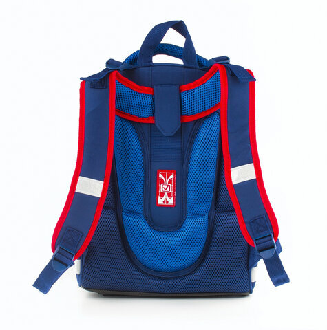 Ранец BRAUBERG PREMIUM, 2 отделения, с брелоком, дополнительный объем, для мальчиков, "Гоночный клуб", 38х29х18 см, 227819