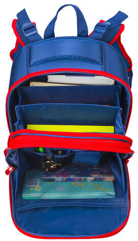 Ранец BRAUBERG PREMIUM, 2 отделения, с брелоком, дополнительный объем, для мальчиков, "Гоночный клуб", 38х29х18 см, 227819