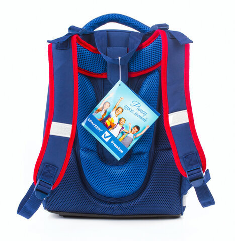 Ранец BRAUBERG PREMIUM, 2 отделения, с брелоком, дополнительный объем, для мальчиков, "Гоночный клуб", 38х29х18 см, 227819