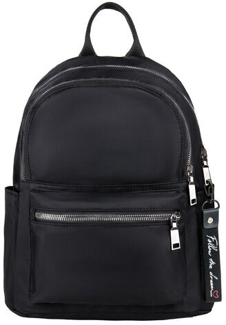 Рюкзак BRAUBERG PODIUM женский, 2 отделения, нейлон, черный, 33х24х13 см, 270816