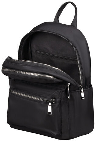 Рюкзак BRAUBERG PODIUM женский, 2 отделения, нейлон, черный, 33х24х13 см, 270816