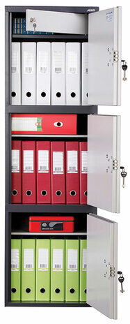 Шкаф металлический для документов AIKO "SL-150/3Т" ГРАФИТ, 1490х460х340 мм, 37 кг, S10799153502