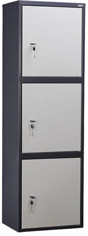 Шкаф металлический для документов AIKO "SL-150/3Т" ГРАФИТ, 1490х460х340 мм, 37 кг, S10799153502