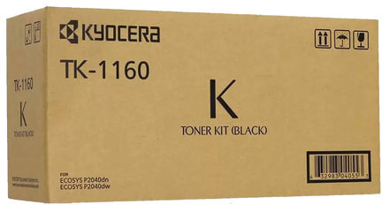 Тонер-картридж KYOCERA (TK-1160) Ecosys P2040dn/P2040dw, ресурс 7200 стр., оригинальный, 1T02RY0NL0