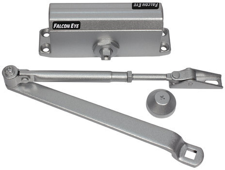 Доводчик FALCON EYE FE-B2W на дверь 25-45 кг, серебристый, 00-00110296