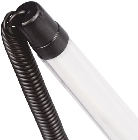 Ручка шариковая настольная BRAUBERG "Стенд-Пен", СИНЯЯ, пружинка, корпус черный, линия письма 0,5 мм, 141351