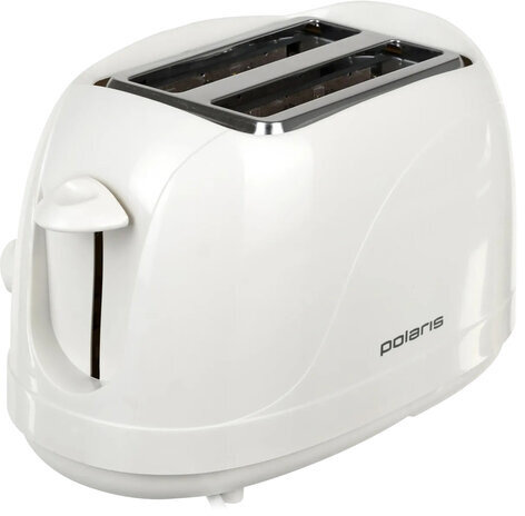 Тостер POLARIS PET 0702L, 750 Вт, 2 тоста, 6 режимов, механическое управление, пластик, белый, 03277
