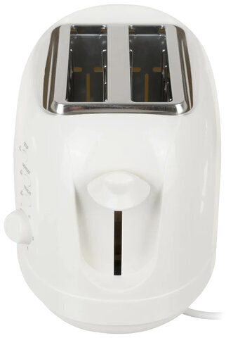 Тостер POLARIS PET 0702L, 750 Вт, 2 тоста, 6 режимов, механическое управление, пластик, белый, 03277