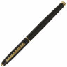 Ручка подарочная перьевая BRAUBERG "Brioso", СИНЯЯ, корпус черный с золотистыми деталями, 143467