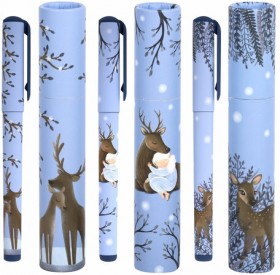 Ручка шариковая в футляре BRUNO VISCONTI DreamWrite, СИНЯЯ, "Олененок", ассорти, 0,5 мм, 20-0264/02