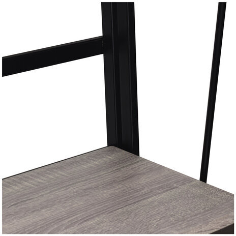 Стеллаж на металлокаркасе BRABIX "LOFT SH-001", 600х300х1250 мм, складной, цвет дуб антик, 641229