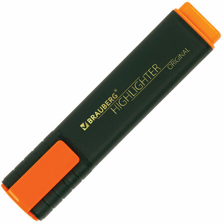 Текстовыделитель BRAUBERG "ORIGINAL", ОРАНЖЕВЫЙ, линия 1-5 мм, 151686