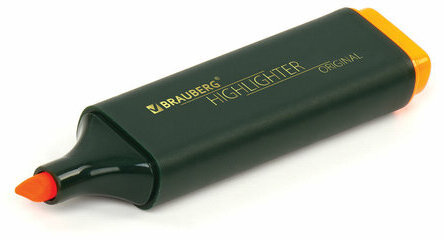 Текстовыделитель BRAUBERG "ORIGINAL", ОРАНЖЕВЫЙ, линия 1-5 мм, 151686