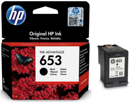 Картридж струйный HP (3YM75AE) DeskJet Plus Ink Advantage 6075/6475, №653, черный, 360 страниц, оригинальный