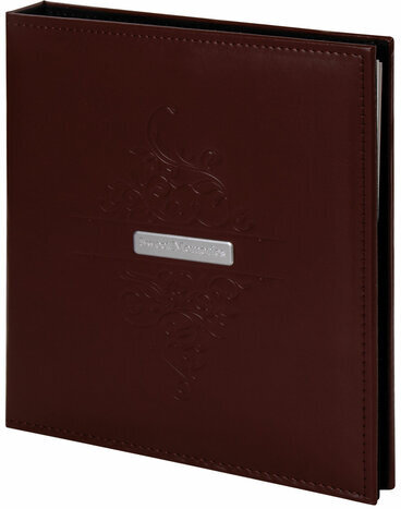 Фотоальбом BRAUBERG "Alpha" 20 магнитных листов, 23х28 см, под гладкую кожу, коричневый, 391179