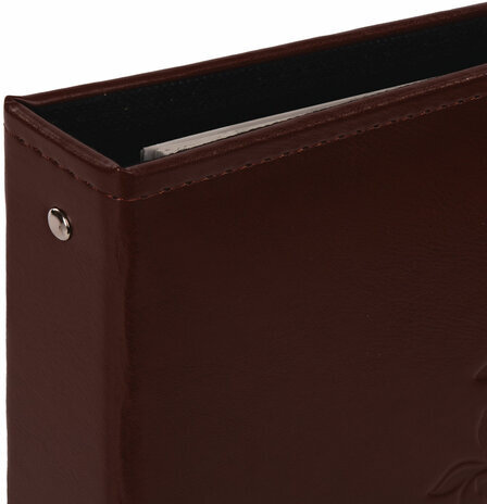 Фотоальбом BRAUBERG "Alpha" 20 магнитных листов, 23х28 см, под гладкую кожу, коричневый, 391179