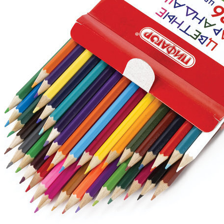 Карандаши цветные ПИФАГОР "БАБОЧКИ", 36 цветов, классические заточенные, 181354