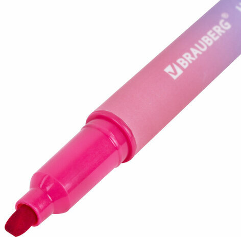 Набор текстовыделителей двусторонних 4 ШТУКИ / 8 ЦВЕТОВ, BRAUBERG "GRADE", линия письма 1-4 мм, 152509