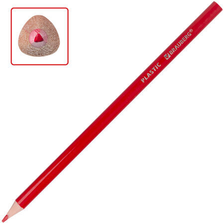 Карандаши цветные BRAUBERG PREMIUM, 6 цветов, трехгранные, грифель мягкий 3 мм, 181660