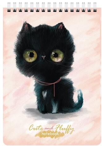 Блокнот А5 (146х206 мм), 60 л., гребень, картон, клетка, BRAUBERG KIDS, "Милые зверята", 114364