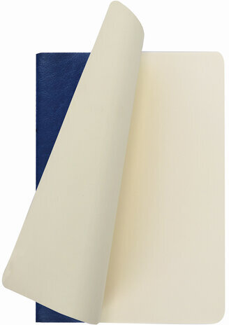 Тетрадь 48 л. в клетку обложка гладкий кожзам, сшивка, A5 (147х210мм), ТЕМНО-СИНИЙ, BRAUBERG VIVA, 403889