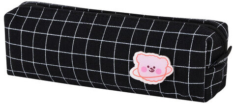 Пенал BRAUBERG, 1 отделение, полиэстер, "Cute bear", черный, 19х4х6 см, 272303