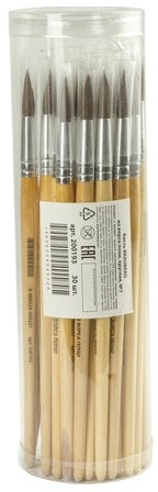 Кисть BRAUBERG, пони, круглая, № 7, 200193